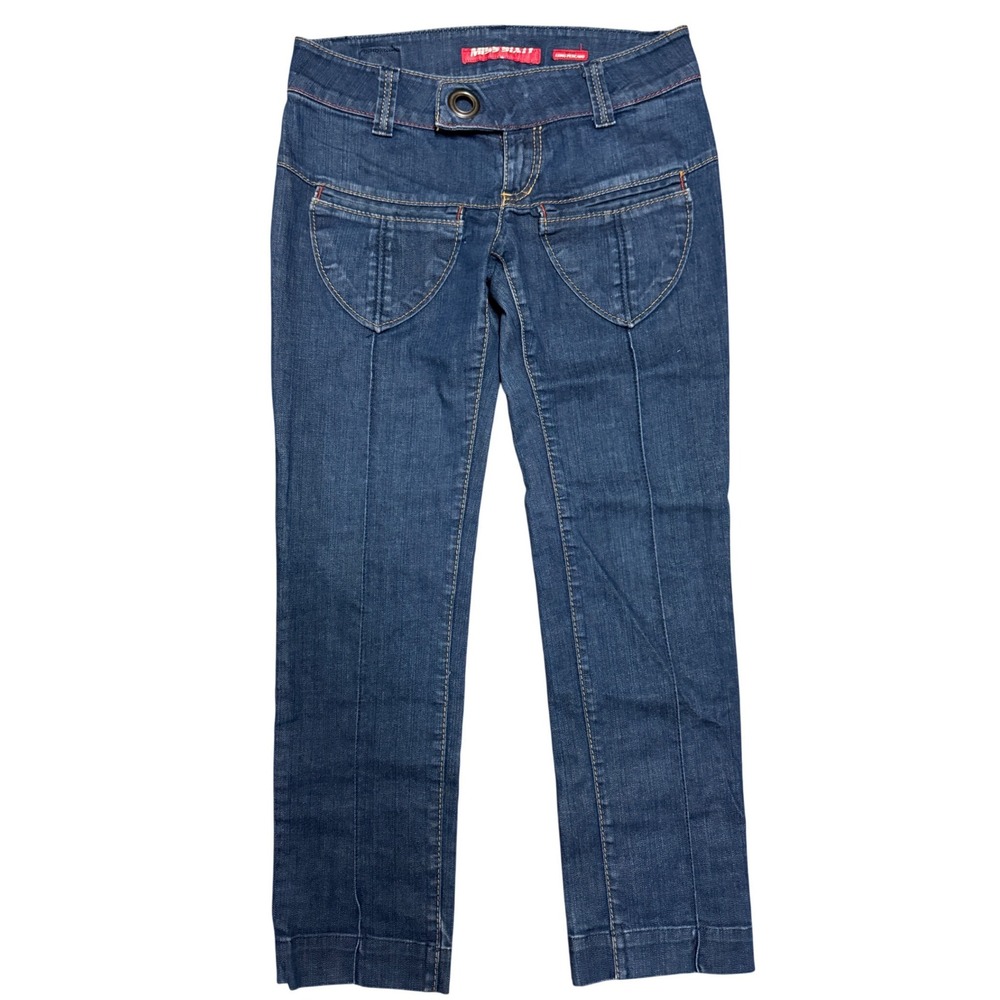 Miss Sixty Long Pescado Dark Wash Grommet Detail Slim Jeans Italy Size 30 Y2k